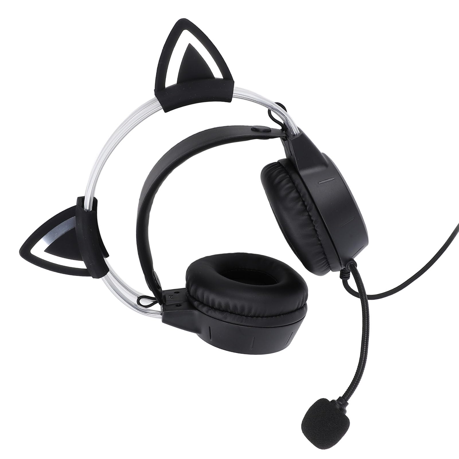 Gamingowy zestaw słuchawkowy RGB Cat Ear z mikrofonem do laptopa PC i przewodowe słuchawki USB 3,5 mm