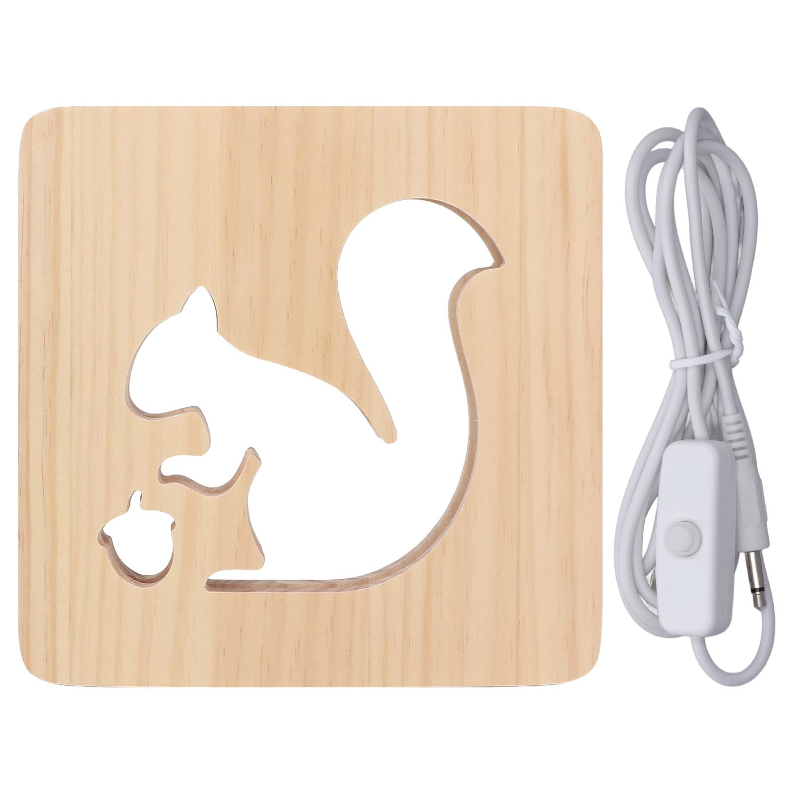 Veilleuse LED écureuil Pilipane avec alimentation USB pour bureau - 8