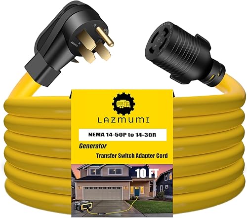 Miniatura 8 de Cable adaptador de interruptor de transferencia de generador, 14-50P macho a L14-30R hembra, adaptador de enchufe de generador de 50 amperios a 4