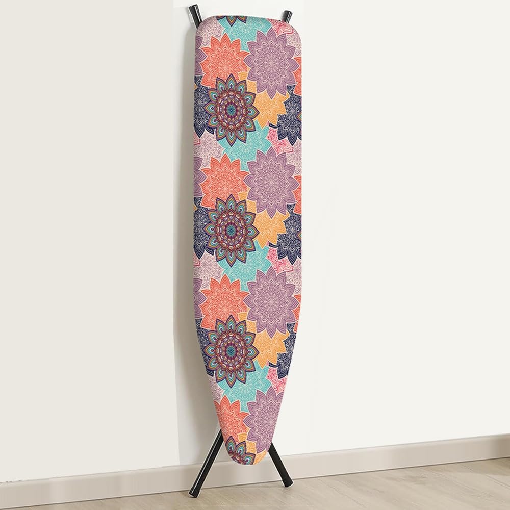 Large Ironing Board Cover and Pad 48x15 49x18 55x18in Iron Board Replacement Cover Scorch Iron Board Cover Elastic Edges Heat Resistant(Purple,48x15in(120x40cm))