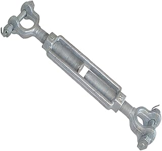 MH GLOBAL 1/4 Inch x 4 Inch JAW JAW Turnbuckle Galvanized Drop Forged Steel Marine Boat