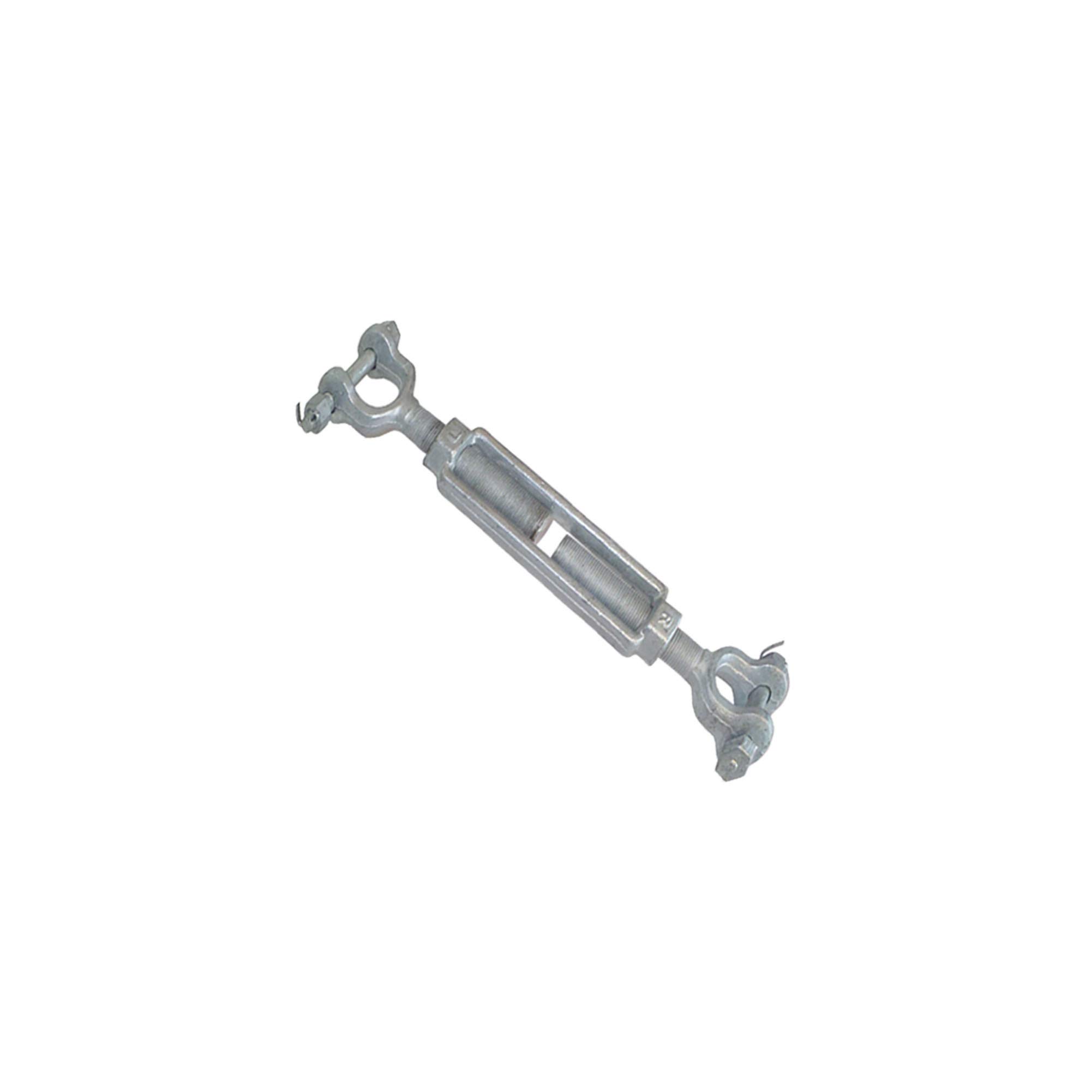 ProlinemaxMH GLOBAL 1/4 Inch x 4 Inch JAW JAW Turnbuckle Galvanized Drop Forged Steel Marine Boat