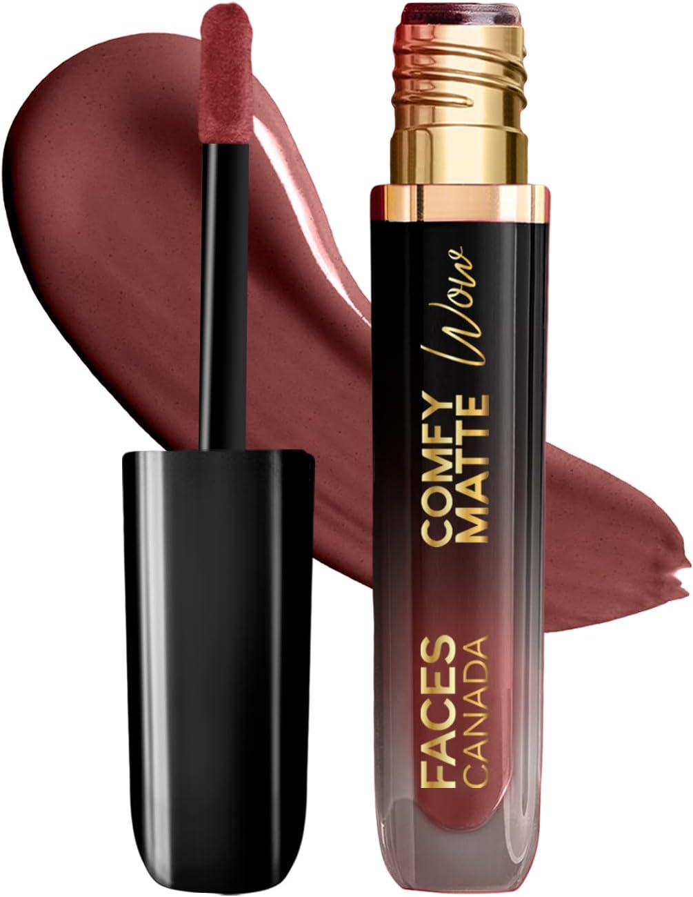 FACES CANADA Comfy Matte Wow Liquid Lipstick - Cocoa Crush 07, 3.8ml | One Swipe Application | Highly Pigmented | Comfortable Wear | Glides Smoothly | Long Lasting | Transferproof