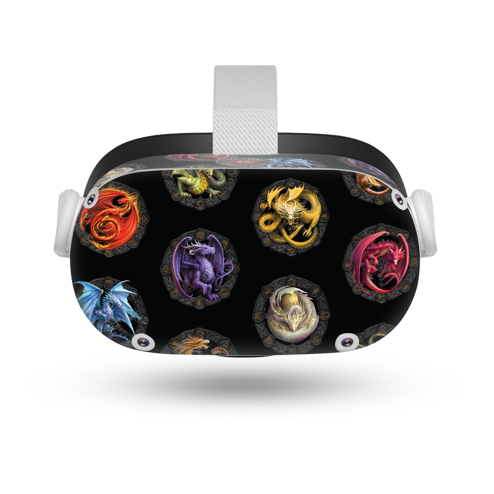 Head Case Designs Officially Licensed Anne Stokes Pattern of Dragons Dragons of The Sabbats Vinyl Sticker Skin Decal Cover Compatible with Meta Quest 2