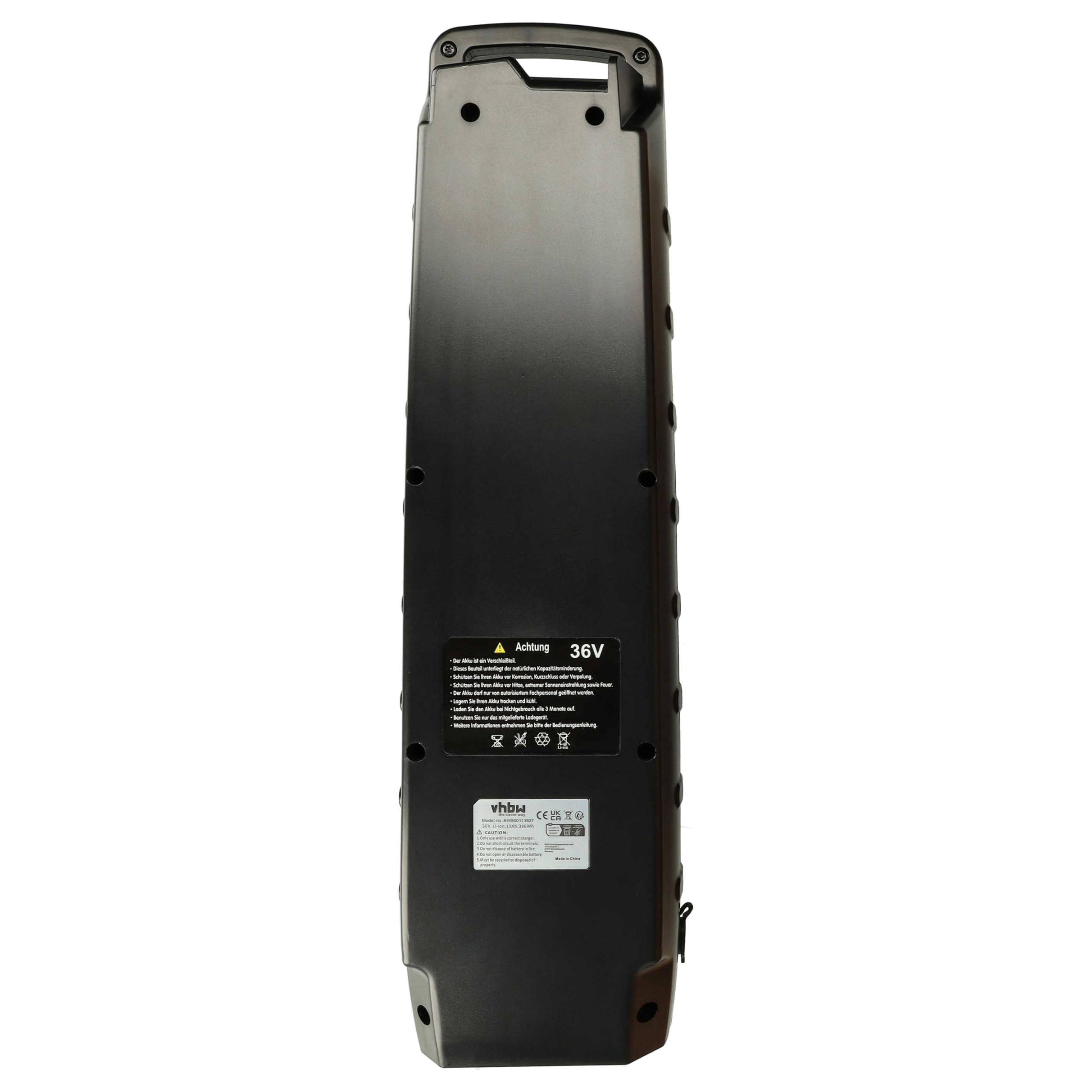 vhbw batteria compatibile con Kildemoes Urban EL Yamaha bici elettrica (11Ah, 36V, Li-Ion) - nero