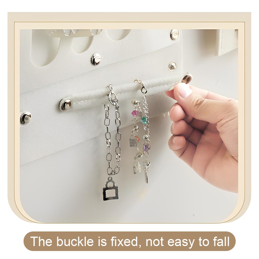 Schmuck-Organizer zum Aufhängen, Aufbewahrungsrolle für Ohrringe, Halsketten, Ringe