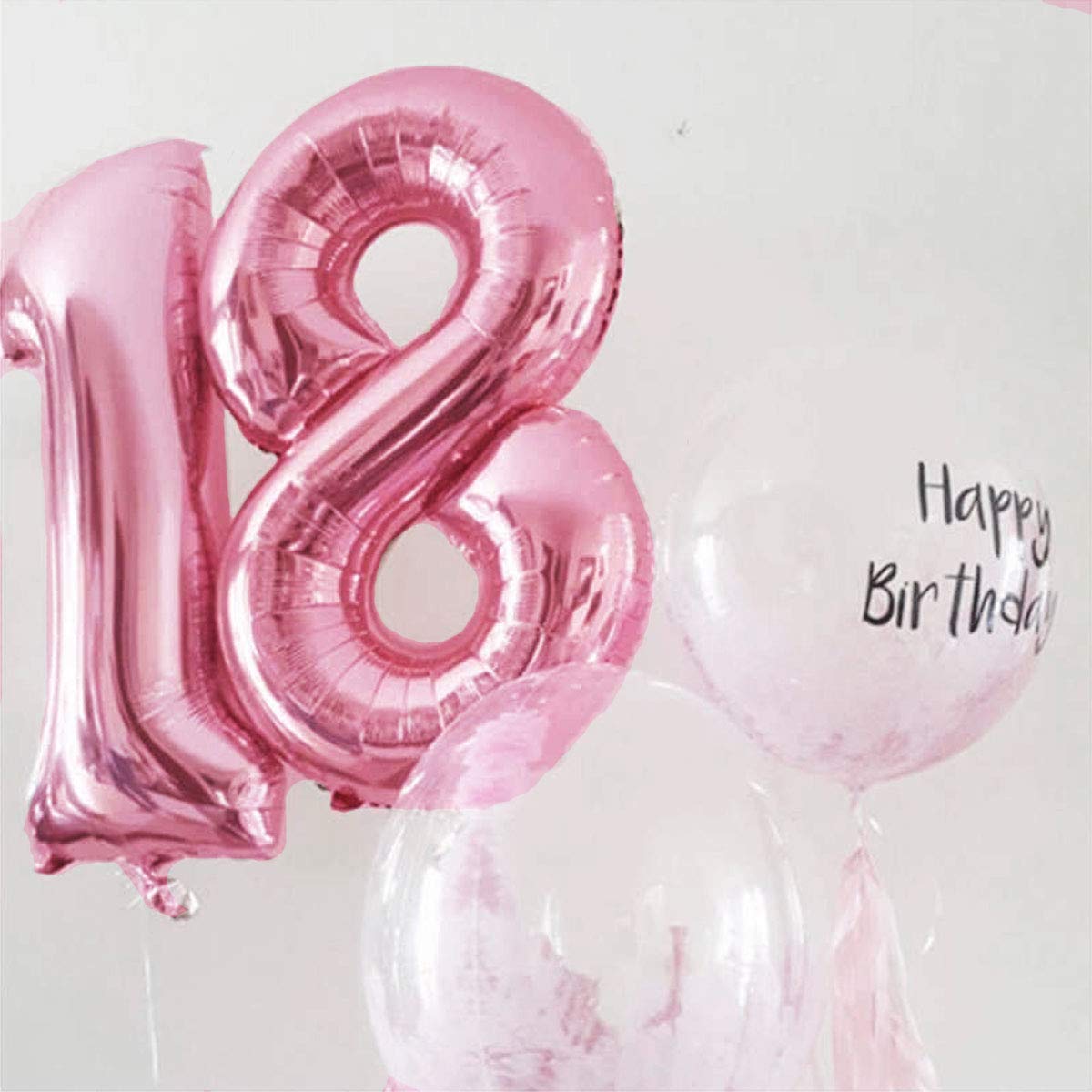 XXL Cijferballon Roze Crème 40 Inch Feestdecoratie Verjaardag Jubileum
