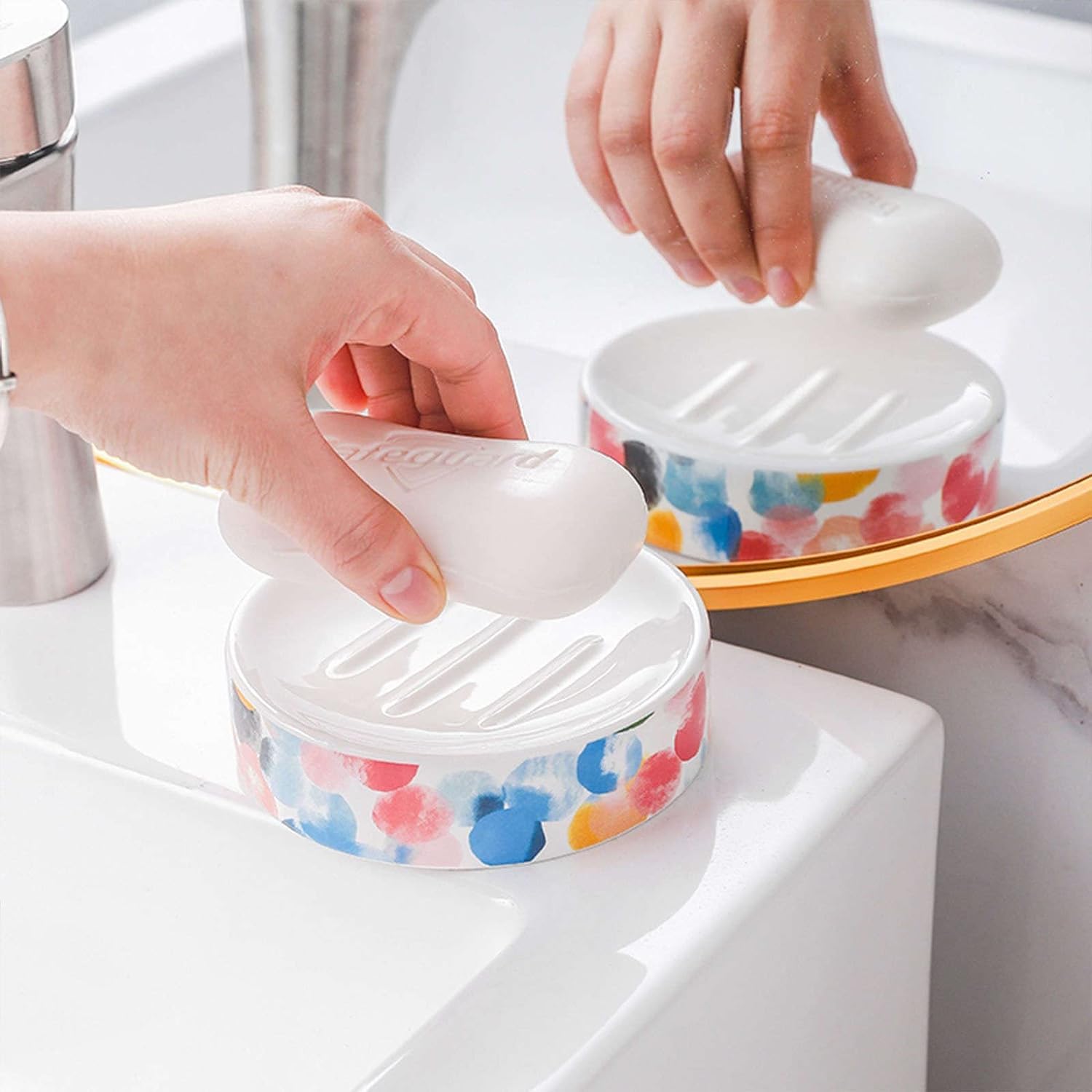 Dozownik mydła, Kolorowy uchwyt na szczotkę Środek do czyszczenia-Kolorowy-Uchwyt(Mouthwash Cup)