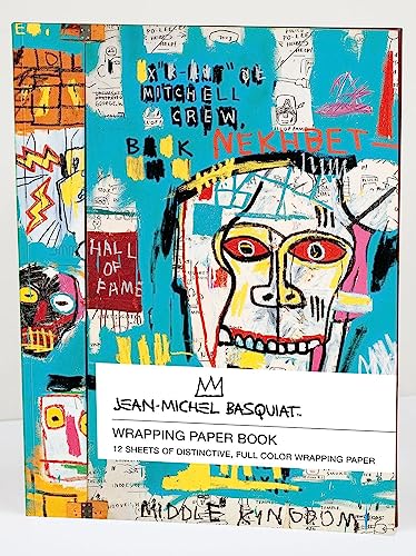 teNeues - Wrapping Paper Book: Jean-Michel Basquiat, Paperback Book, Folded Perforated Pages, Full Color: Big Format Flat Magazine Style Book of Folded Wrapping Paper Pages