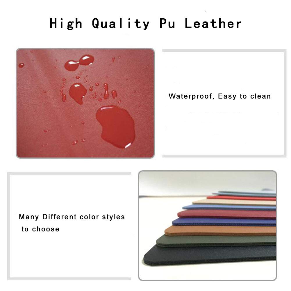 Esteso PU Cuoio Tappetino Mouse,Grande Multifunzionale Sottomano Da Ufficio Protettore Antiscivolo Ergonomico Tappetino Da Scrittoio Impermeabile Tappetino Mouse-Marrone chiaro 60x90cm(24x35inch)