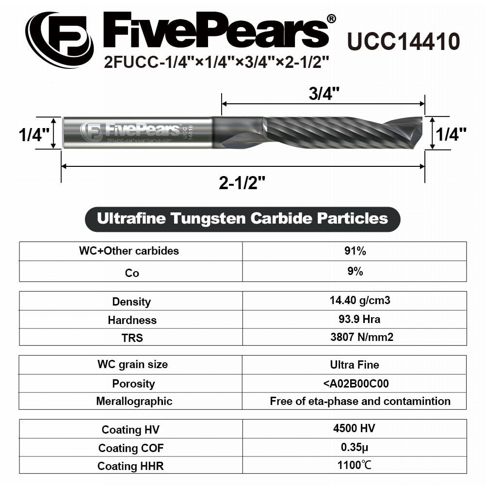 Upcut Compression Router Bit Snapklik.com : FivePears Up Cut Spiral Router Bit For CNC