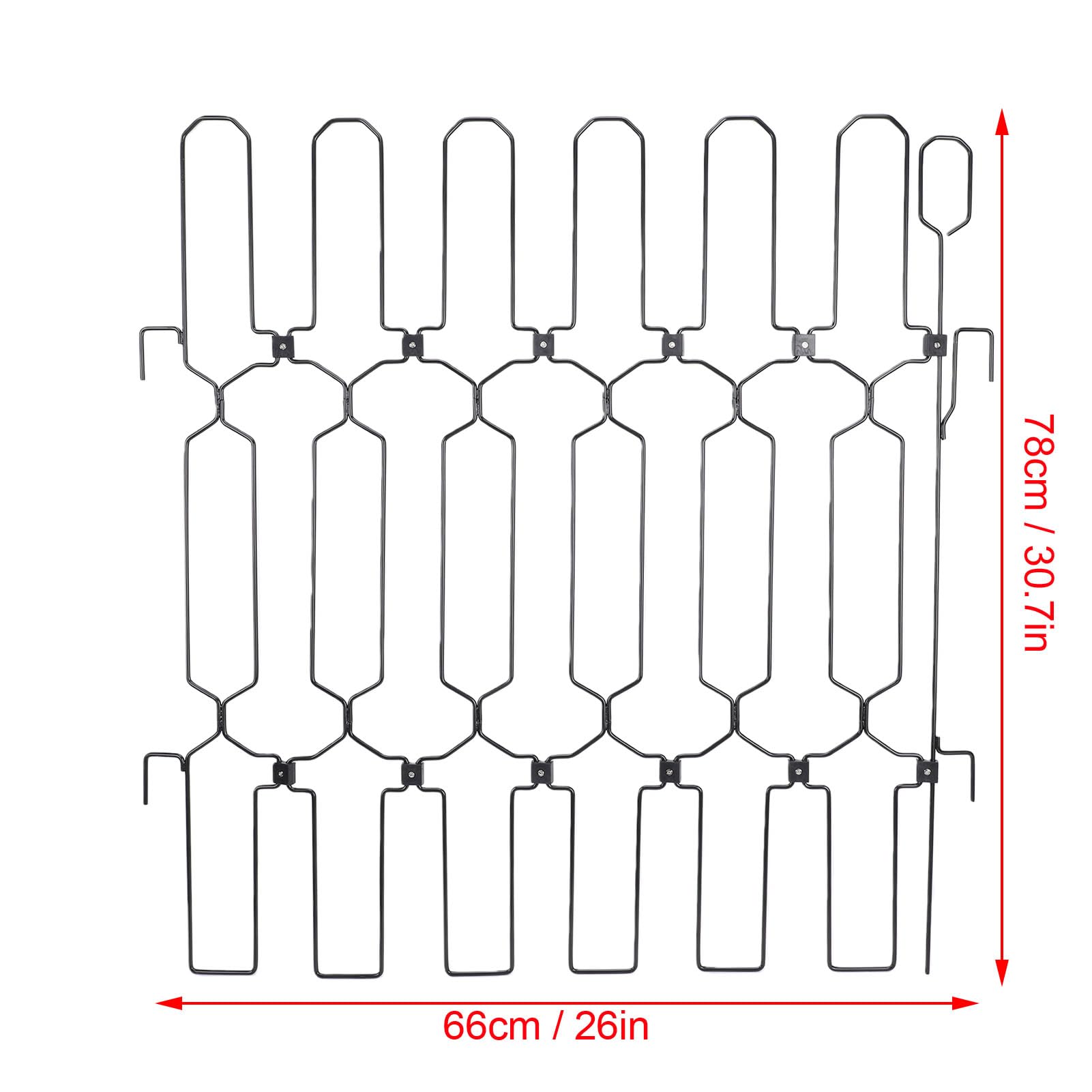 Generic Metalowa Wysuwana Bramka dla Psa Solidna Składana Barierka dla Zwierząt do wejść do Domu Oszczędność Miejsca w Sypialniach i Kuchniach Żelazo 26 X 30,7 Cala