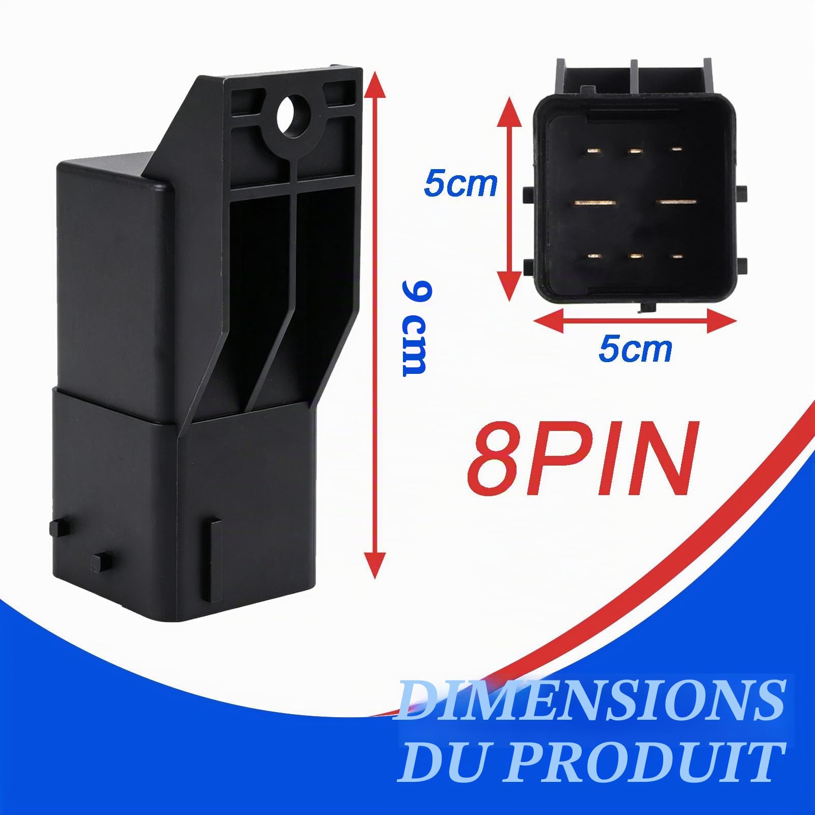 Relais de préchauffage 12V 8 broches Bougie de préchauffage Unité de contrôle Pour Citroën Berlingo Peugeot 206 207 308 Diesel 9640469680 598140