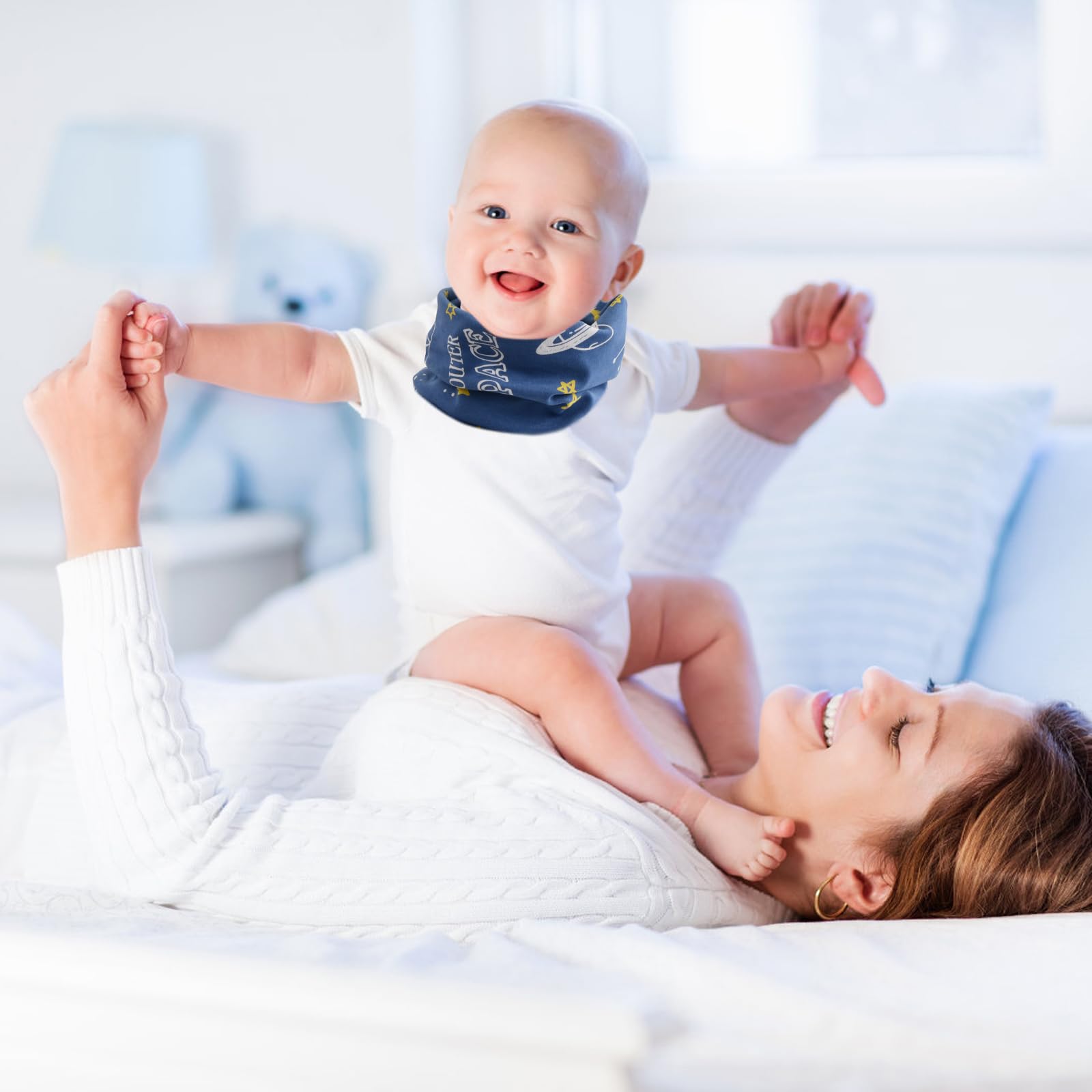 Amexo 4 piezas Pañuelos de Cuello para Niños, Bufanda Algodón Bebé, mantener caliente elasticidad Braga Cuello Bebé, Multifuncional resistente al viento Niños Bufanda para invierno primavera y otoño