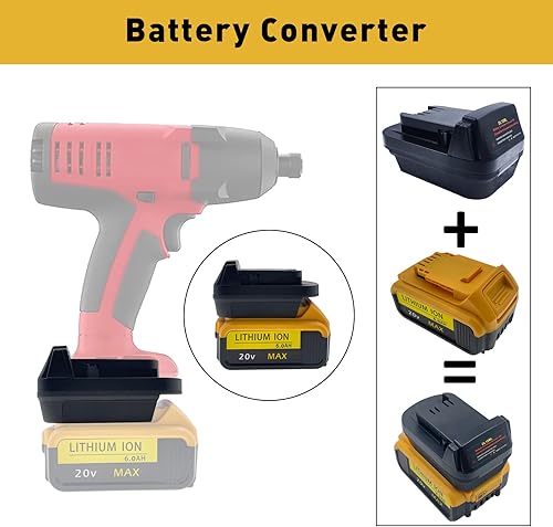 Miniatura 2 de DW18ML DL18ML Convertidor de batería para Dewalt 20V batería a Milwaukee 18v adaptador de batería, convertir la batería Dewalt 20V a Milwaukee M18