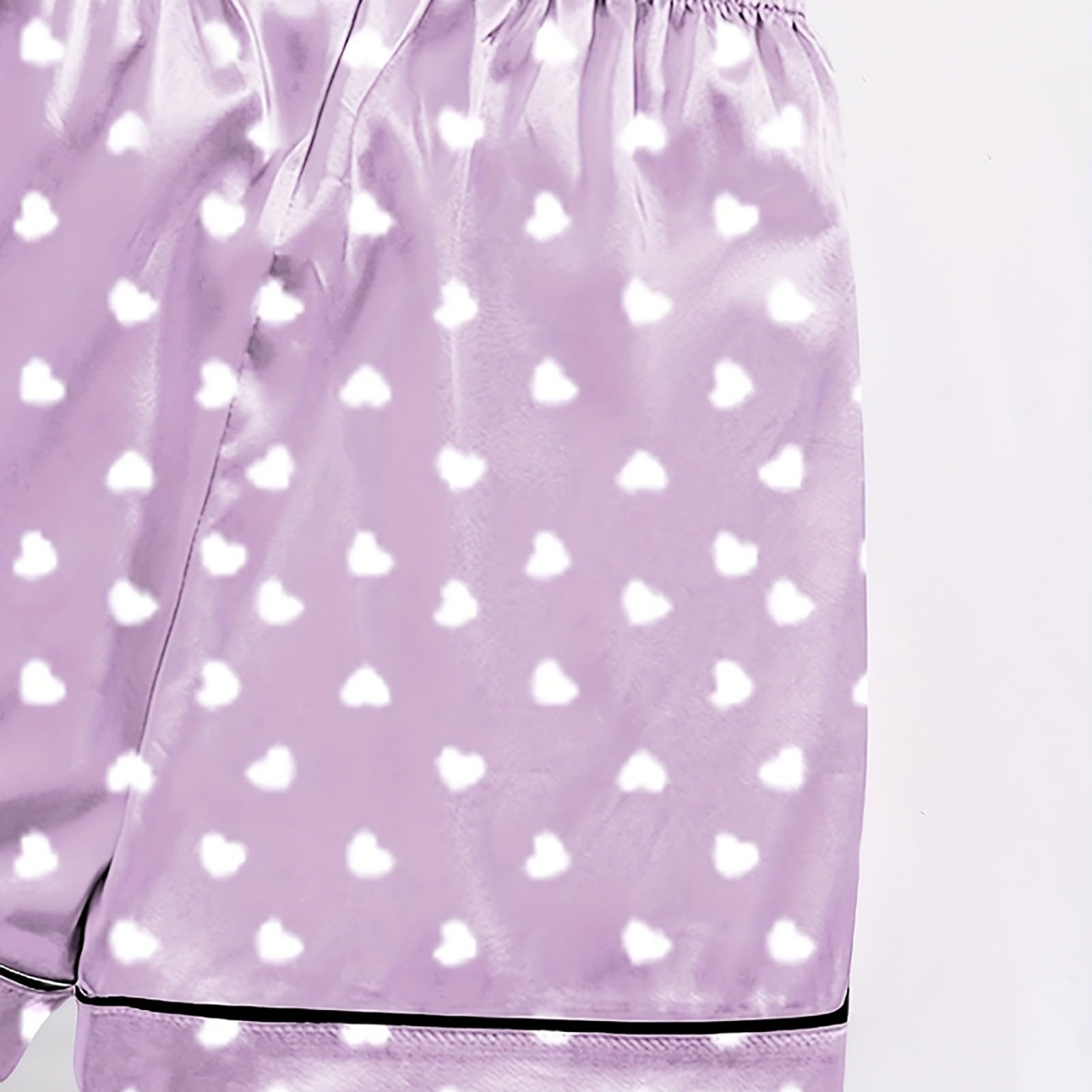 Niñas Verano Amor Impreso Manga Corta Pantalones Acondicionado Ropa Loungewear Traje Mujer Casual Elegante