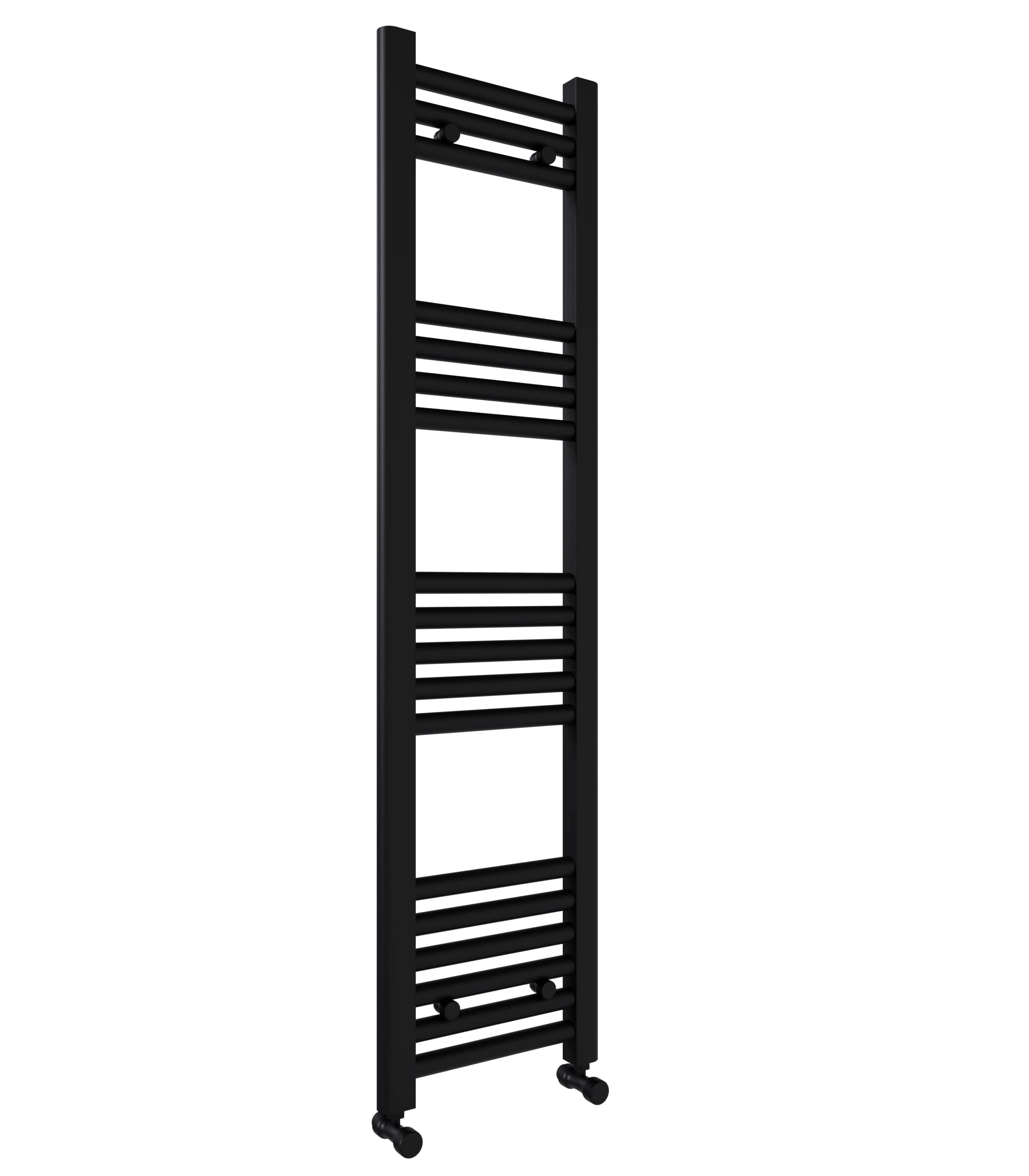 lauenberg 300x1200mm Towel Warmer Flat, Wall Mounted Matte Black Plated Steel Bathroom Towel Rail Radiator, Suitable for Central Heating, Electric and Dual Fuel