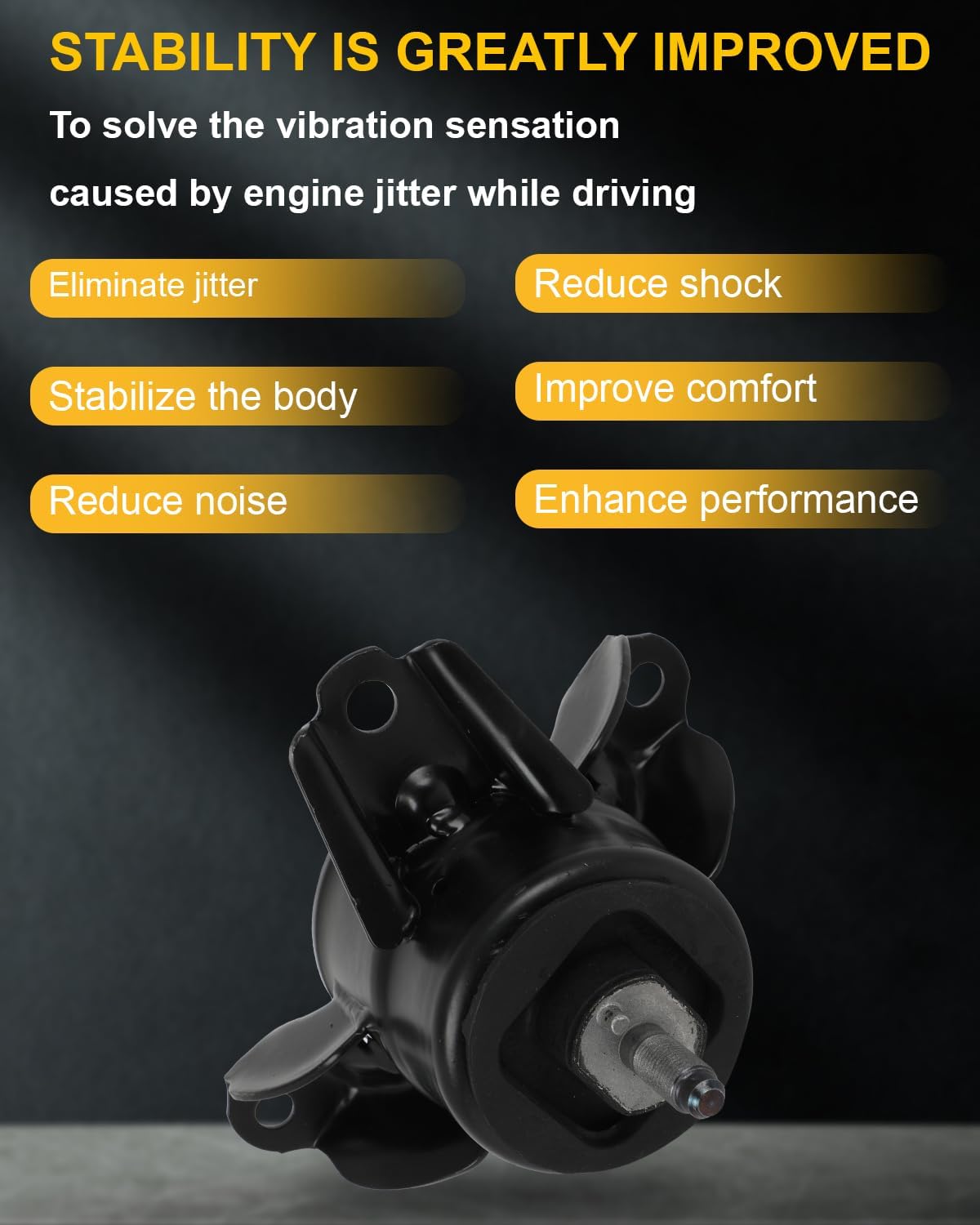 OCPTY 3Pcs Engine Motor Trans Mount for 2011-2016 for Hyundai Elantra 1.8L, Accent, Veloster, 2012-2017 for Kia Rio, Forte 1.6L # A71004, A71047, 9797, A71029, A71031, A71020
