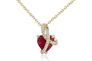 Ruby Heart Necklace: Captivating Affection for Women