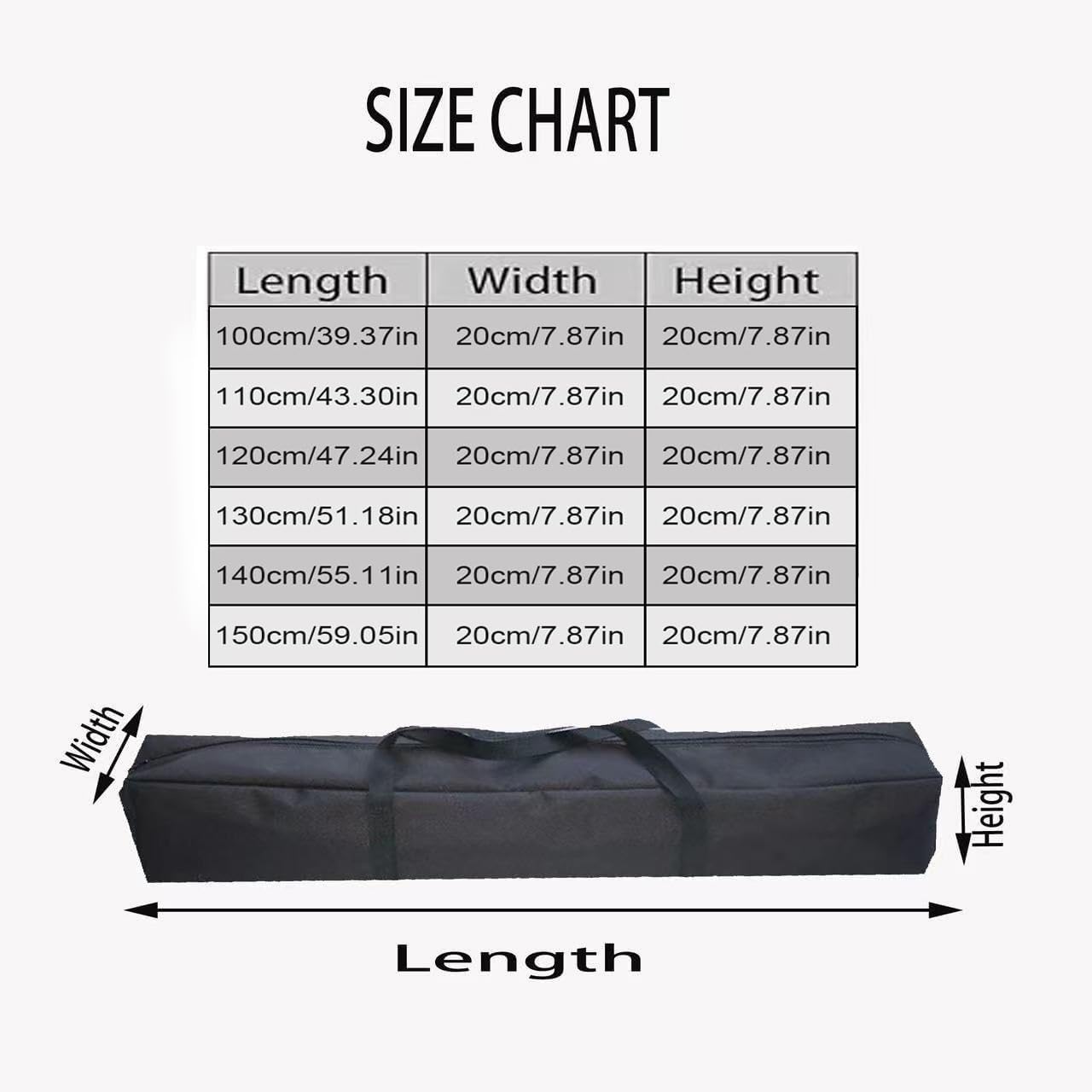 Jiahuade Leggera Impermeabile Imbottita Custodia,Borsa per Treppiede,Custodia per Treppiede Borsa (110 * 20 * 20cm)