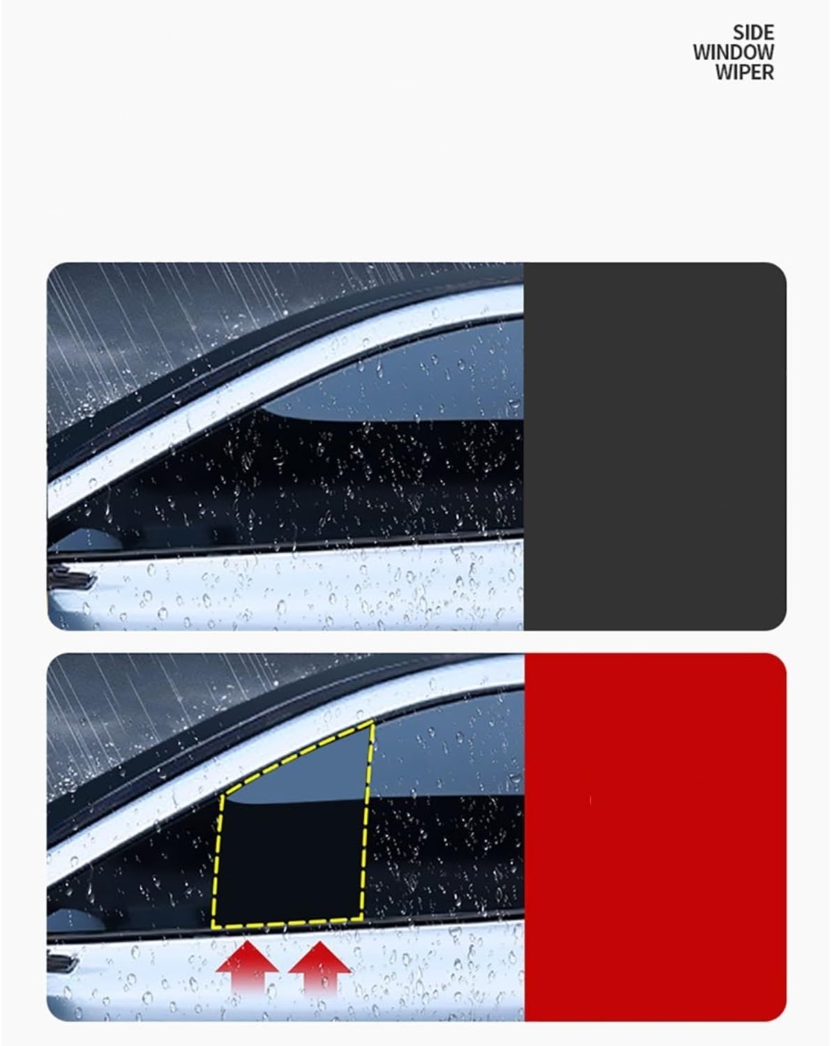 Escobilla limpiaparabrisas Para Chery Icar Limpiaparabrisas De Ventana Lateral De Coche De Vidrio Anti-lluvia Y Antiniebla Con Doble Tira Raspadora