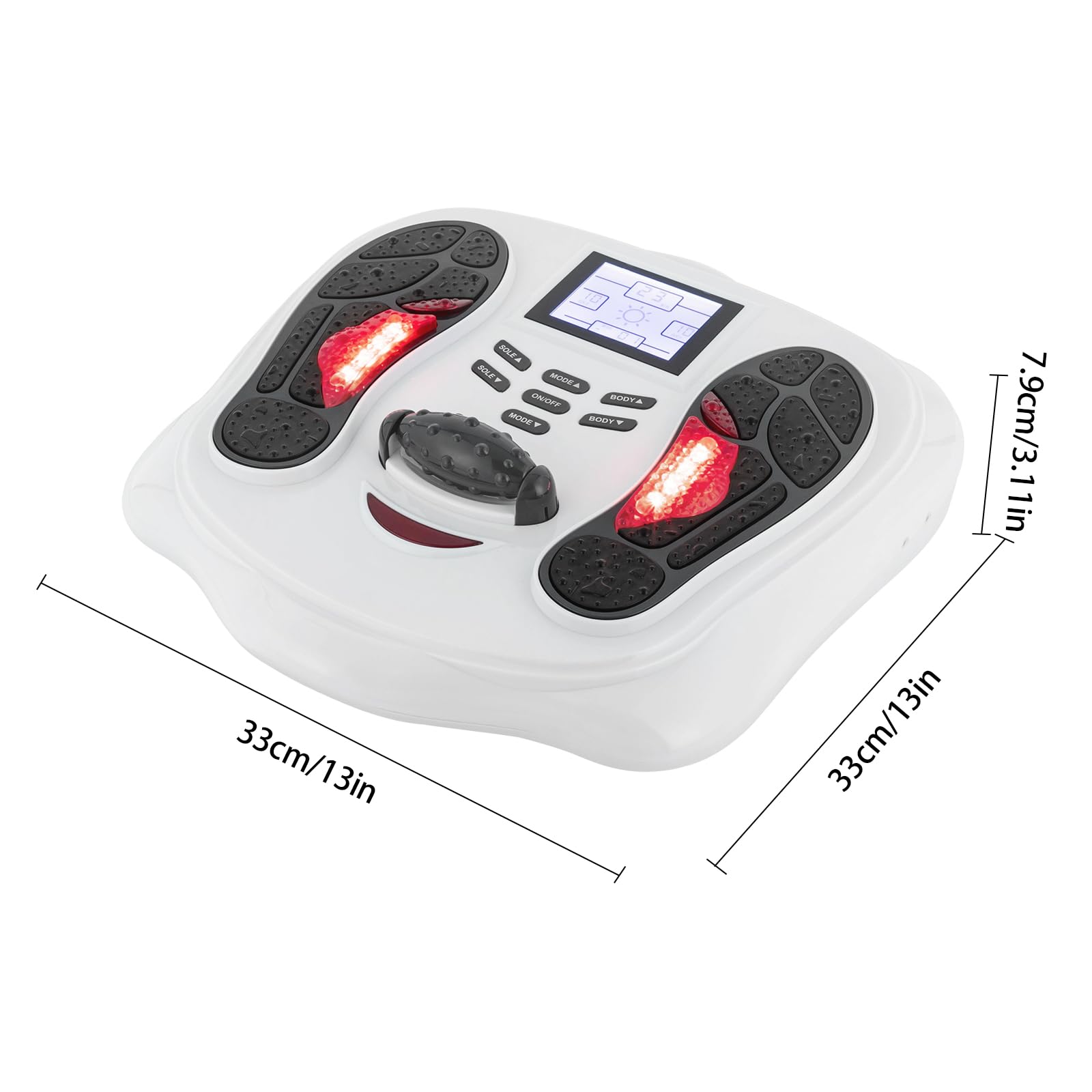 Elektrischer Fußmassagegerät mit LED-Anzeige, 25 Massagetechniken und 99 Intensitätsstufen für Gesundheit und Entspannung
