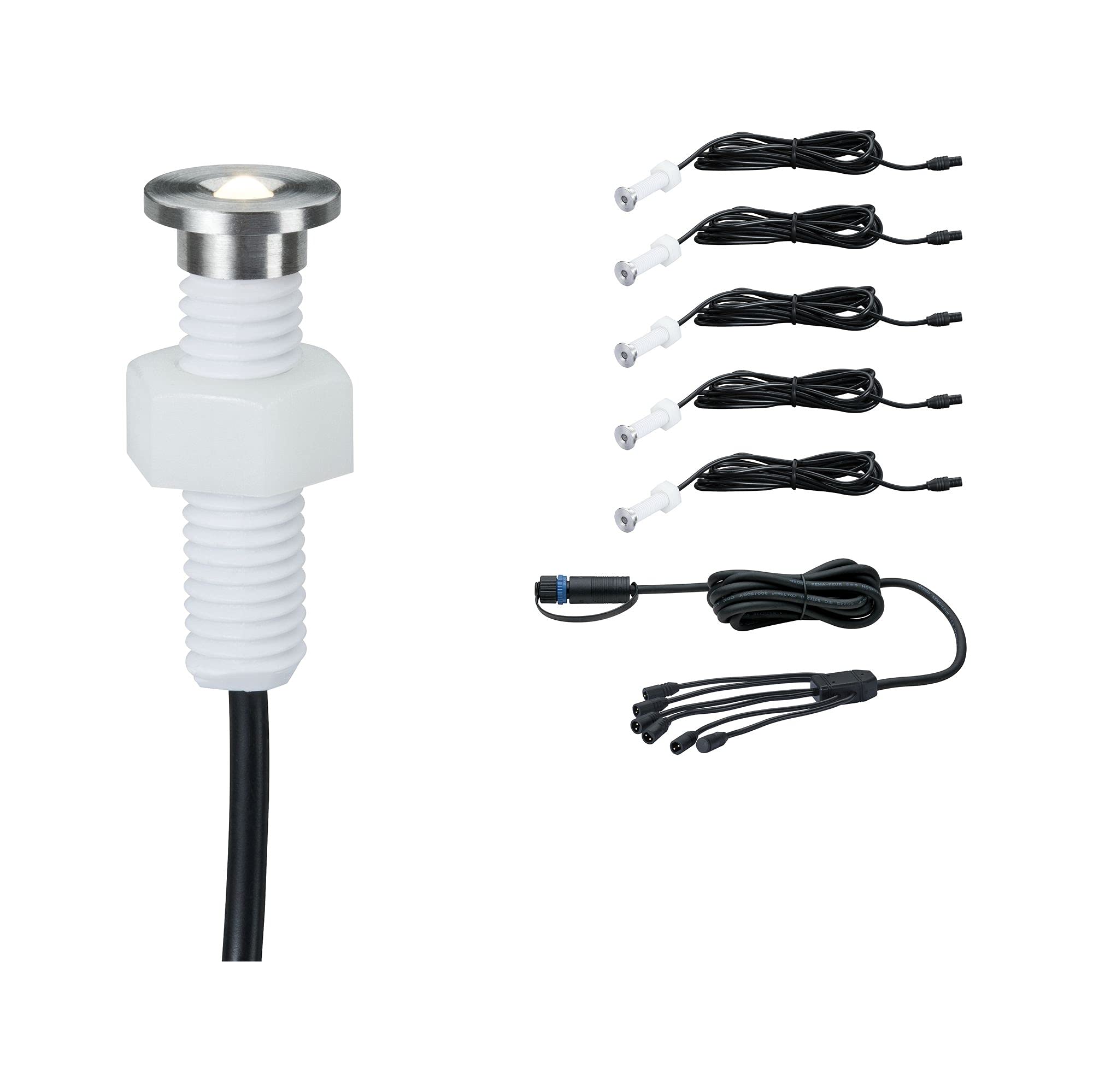 Paulmann 93694 zestaw opraw wpuszcz. Outdoor Plug & Shine MicroPen II IP67 3000K stal szlach. 93694 opr.wpusz. refl.wpusz. oprawa wpusz.zewn.ośw.zewn.