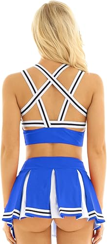 Miniatura 6 de Fldy 2 piezas de disfraz para mujer con minifalda plisada