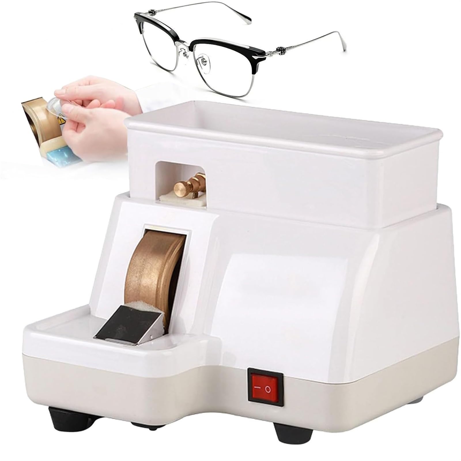 Meuleuse optique manuelle anti-surchauffe pour ajuster les verres de lunettes sans rayure