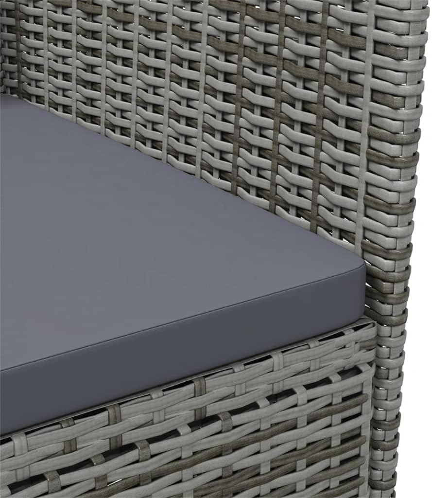 Patio Dining Chairs 2 pcs,Garden Chair,Modern Style,High Back Chairs,Lounge Chairs,Lawn Chairs,Club Chairs,Outdoor Chair,for Garden,Backyard,Lawn,Porch,Poolside and Balcony,Poly Rattan Gray