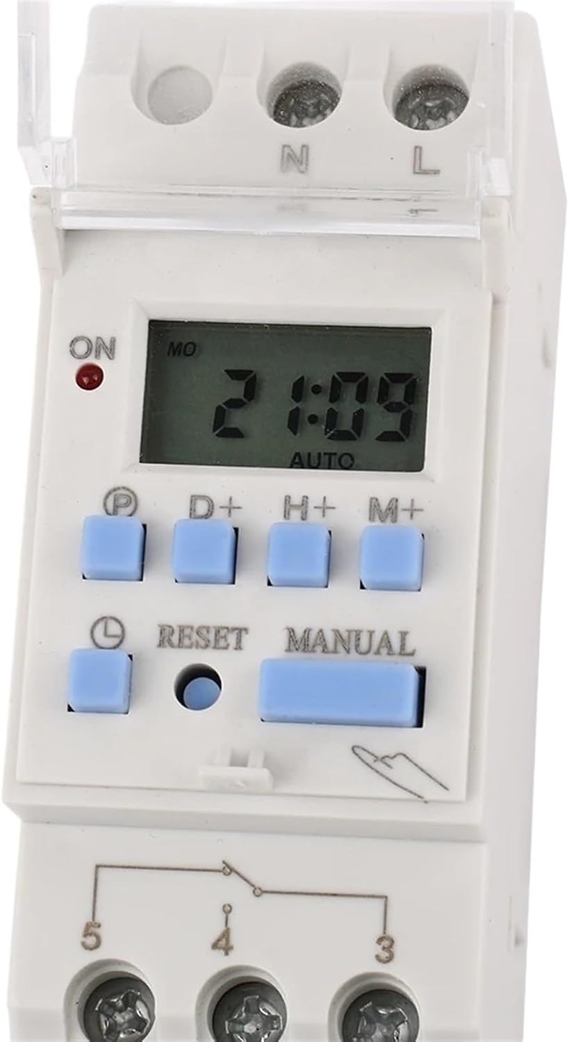 Close-up of AHC30A Timer Switch control buttons and display
