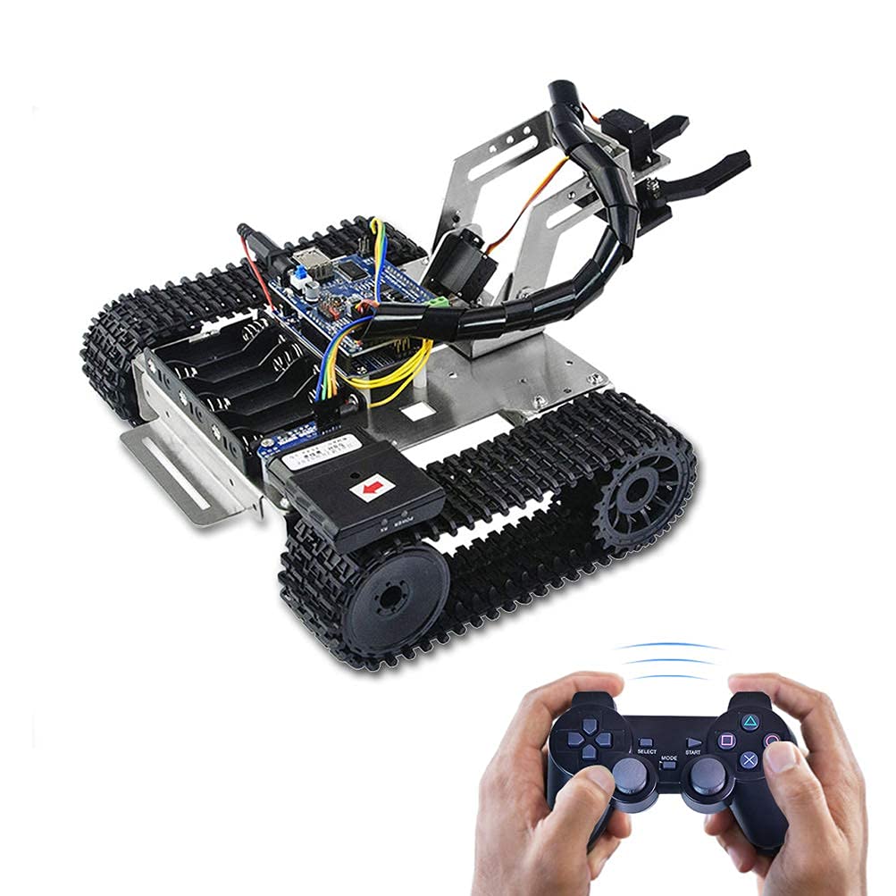 Buy Tank Tracked Robot with 2-DOF Robotic Arm Smart Robot Car Starter ...