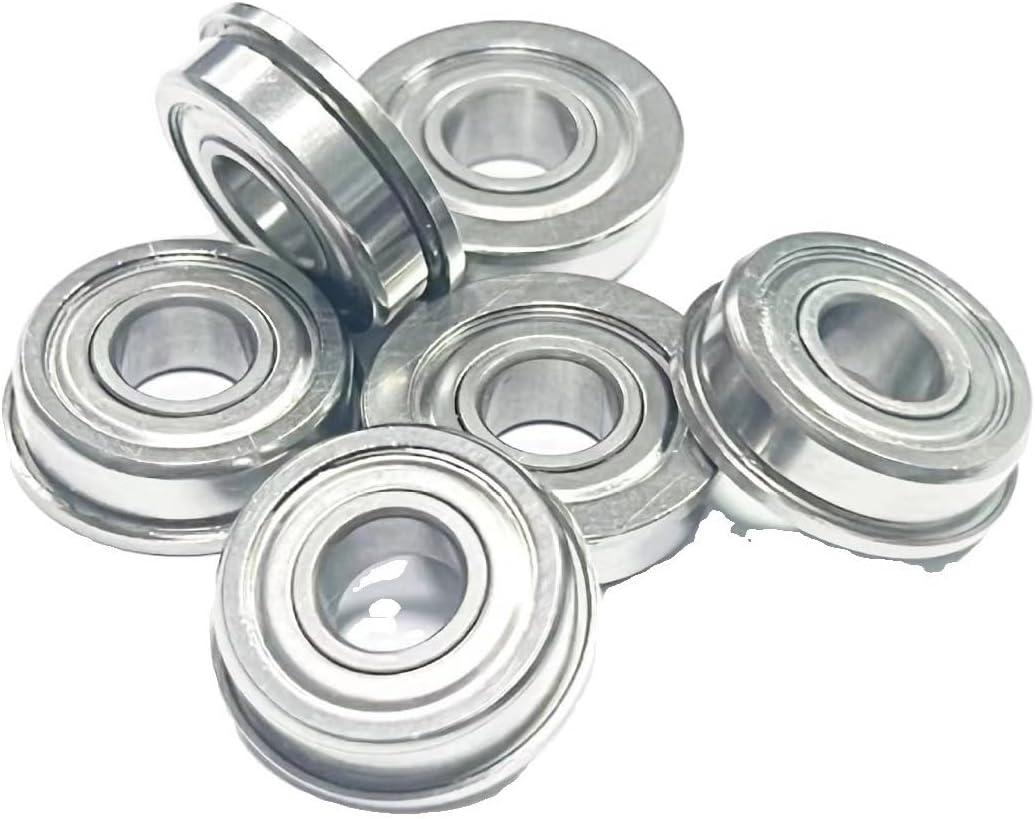 6PCS Stainless Steel Flange Bearings SF623ZZ/SF624ZZ/SF625ZZ/SF626ZZ/SF627ZZ High Speed Flanged Ball Bearing(SF626ZZ 6x19x6mm)