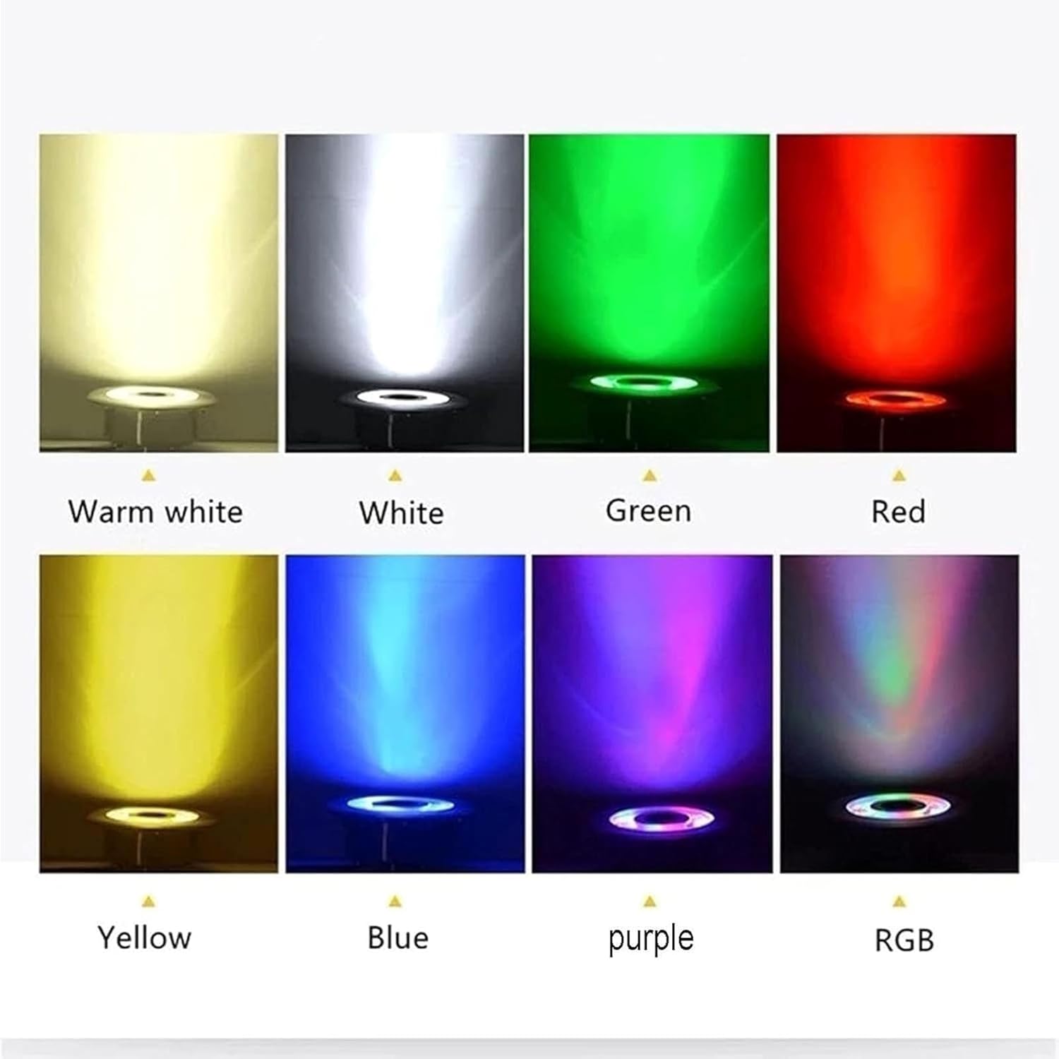 Recessed RGB Fountain Light - Submersible LED Fountains Light, IP68 Waterproof Underwater Ring LED Fountain Lights Middle Hole Submersible Pond Lights 12/24V For Garden Fountains Pool Landscape(Rgb (R