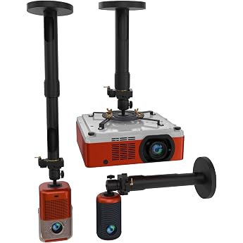 Universal-Projektorhalterung   verstellbare Decken- oder ausziehbare Wandhalterung f r Mini-Projektoren f r B ro und Zuhause   voll beweglich einfache Installation 360  schwenkbar L nge 138  - 21