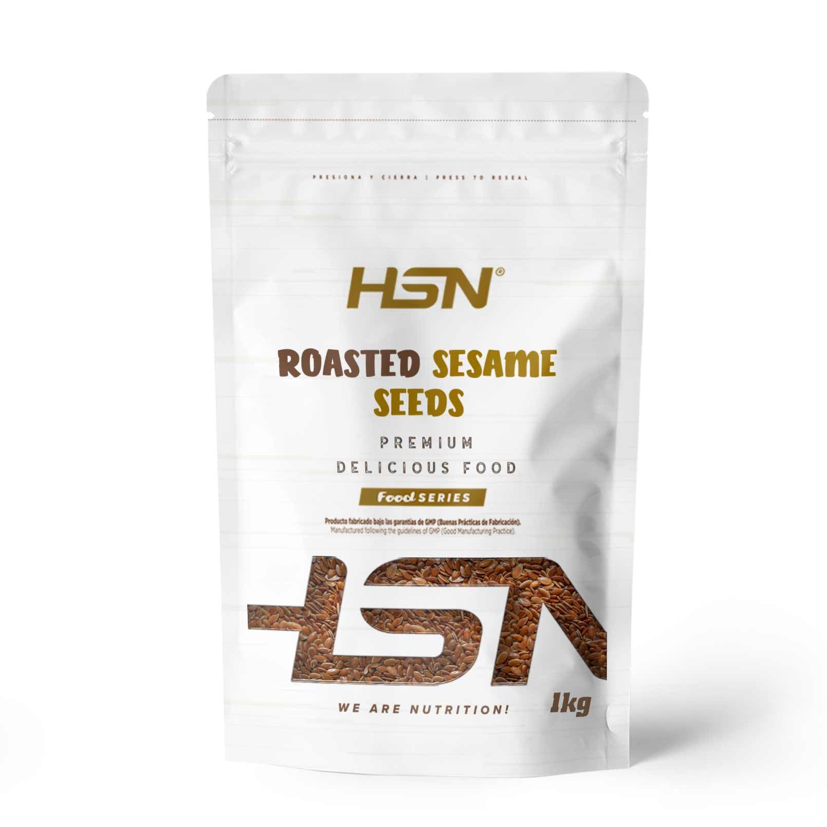 HSN Semillas de Sésamo Sin Pelar Tostadas | 1000g | 100% Natural 0% Añadidos | No Incluye Dosificador | No-​GMO, Vegano, Sin Gluten
