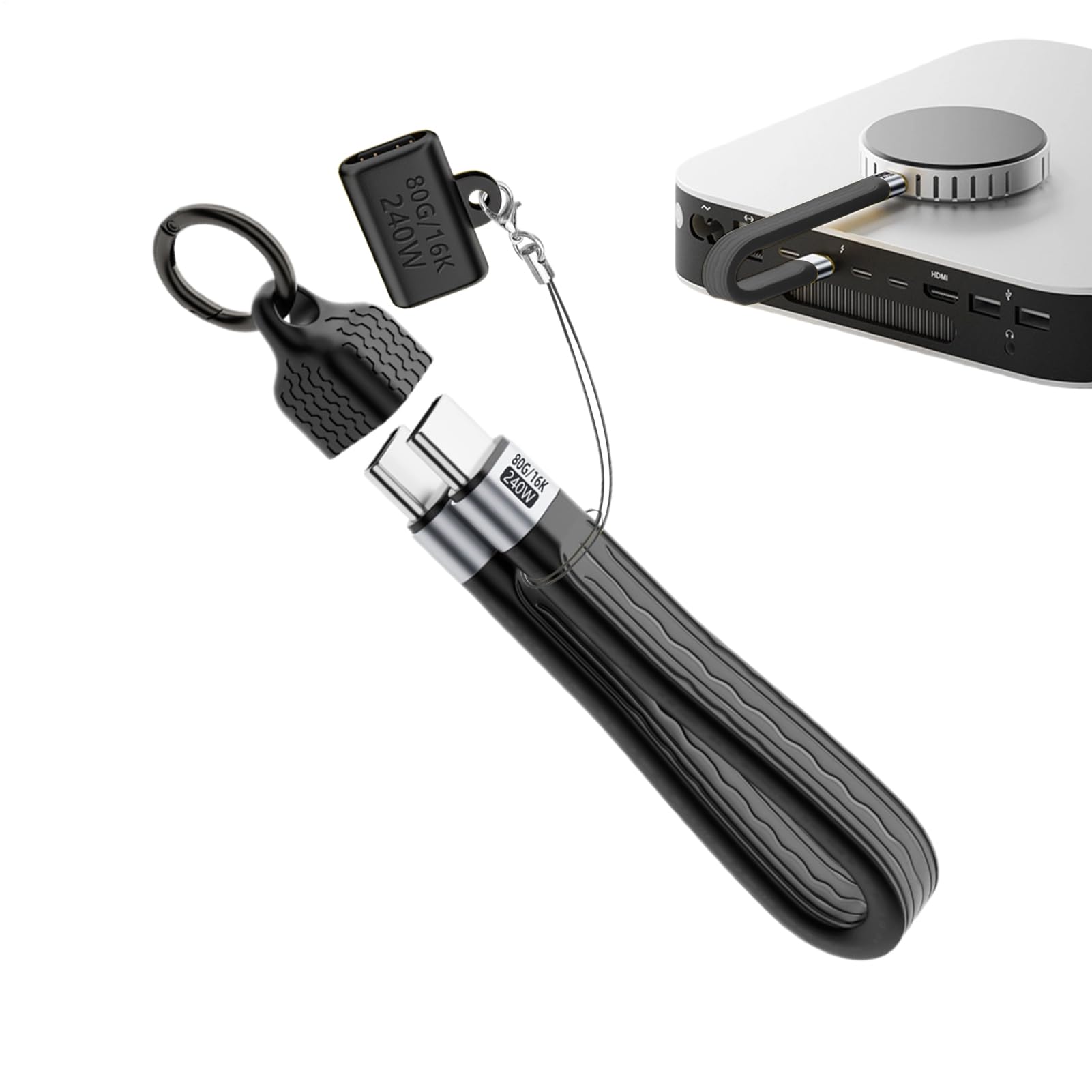 Générique Adapter Typ C | PD 240 W Schnellladung, hohe Geschwindigkeit | Universal-Schnellladegerät | für Laptop, Telefon, Auto, Haus, Reisen, Business, Erwachsene