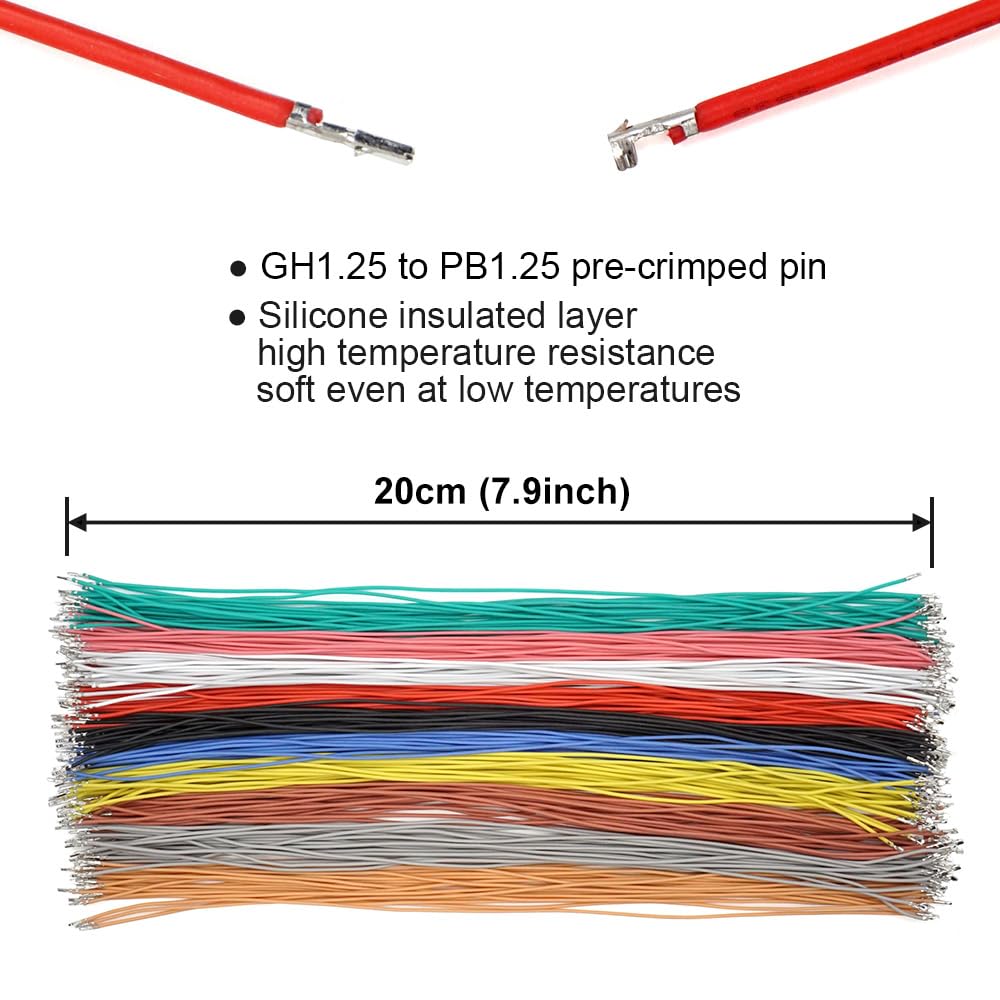 Amazon.com: GH1.25 to PB1.25 Pre-Crimped Cables and