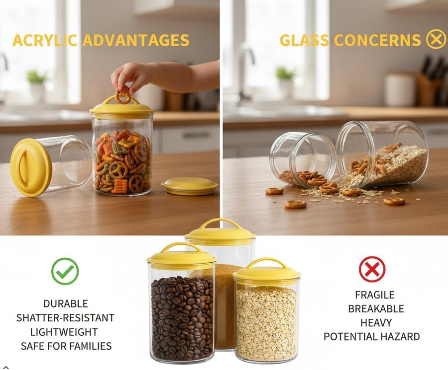 Miniatura 3 de Reston Lloyd, Envases herméticos libres de BPA para almacenamiento de alimentos, para cereales, pasta, azúcar, café, harina, galletas, té suelto,