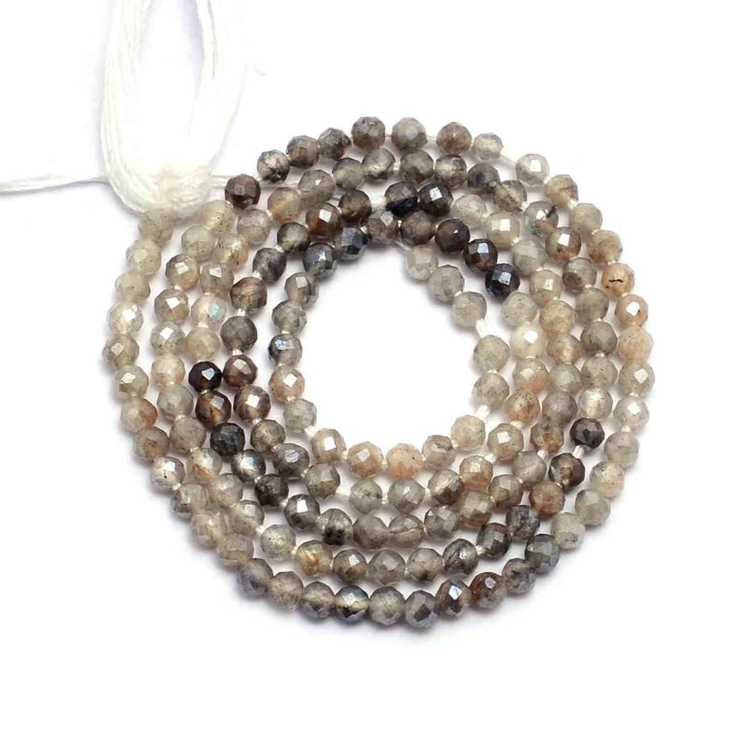 Pierre de lune grise perles 2mm pour assembler un bracelet d'été élégant au quotidien