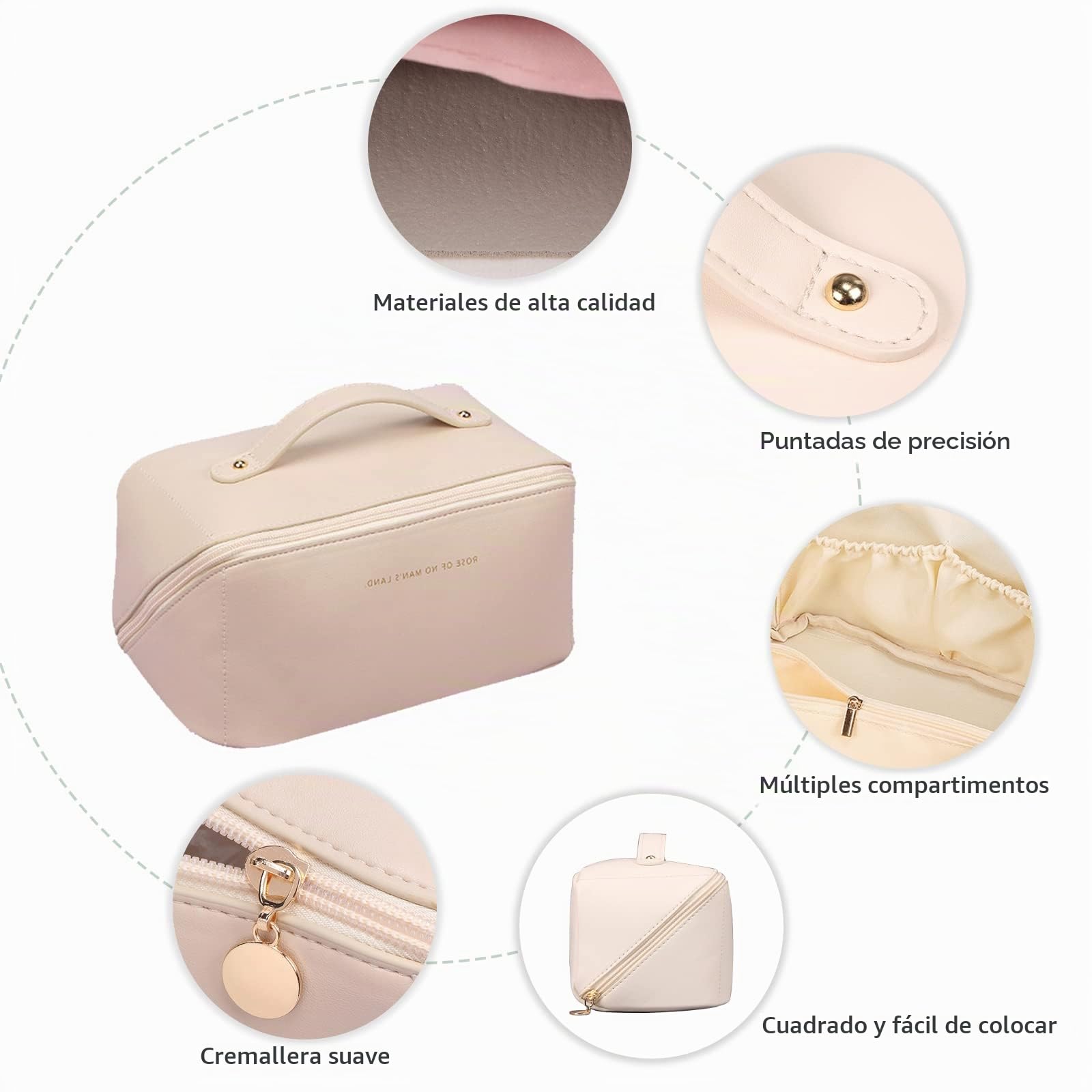 CORIOS Bolsas de Aseo para Mujeres Bolsa de Cosméticos Impermeable Neceser de Viaje Gran Capacidad Neceser de Aseo Maquillaje Organizador para Vacación Baño y Viajes Negro
