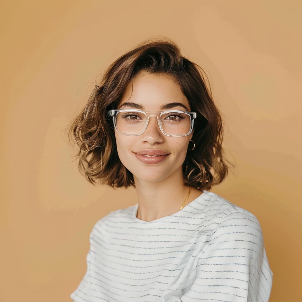 Missfive 2 Pack Multifocus Progressive Reading Glasses, Blue Light Blocking Anti UV/Eye Strain, Durable Metal Spring Hinge Multifocal Readers, Stylish Eyewear for Near Workspace,2.5x - Image 5