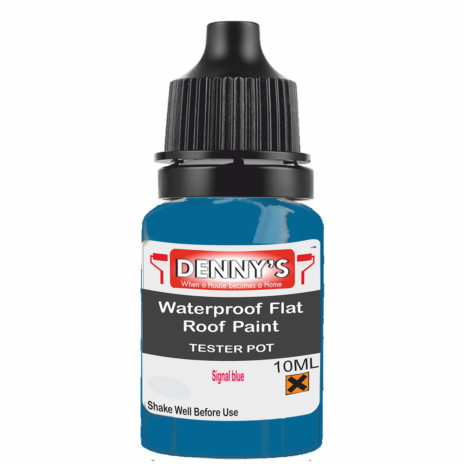 SCOOBYS PAINTS BACK IN THE MIX Chlorinated Rubber Flat Roof Paint – Waterproof Roof Sealer & Leak Repair Coating, Quick Drying, High Adhesion (Signal blue, 10ML Tester Bottle) — image 1