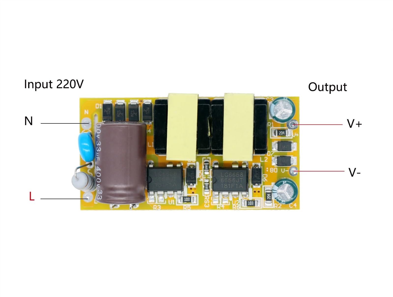 Driver LED 600MA 30W 40W 50W 60W 70W 80W 460mA Trasformatore LED luce AC200V Adattatore di alimentazione DC80-147V for lampadina spot LED fai da te(60-80W 600MA)