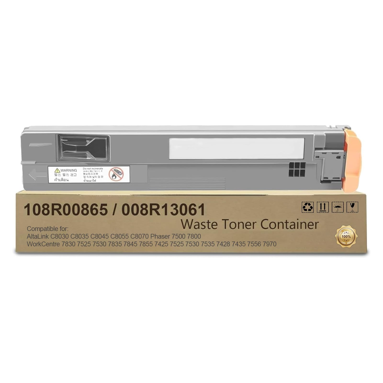 008R13061 Waste Toner Container (43,000 Pages) Replacement for Xerox Phaser 7500 7800 WorkCentre 7525 7535 7530 7556 7425 7435 7835 7830 AltaLInk C8030 C8035 C8045 C8055 C8070 Printers(108R00865)
