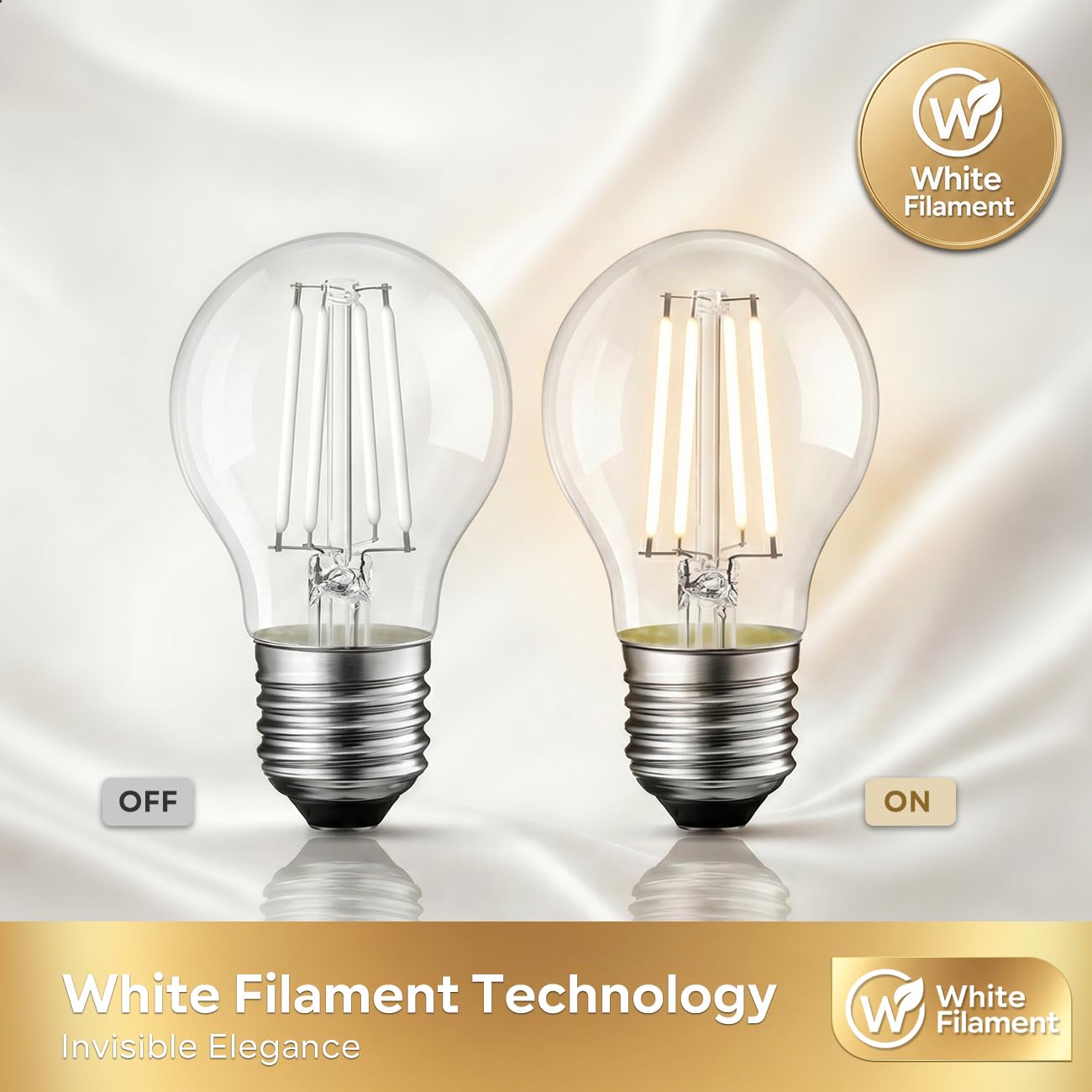 LVWIT Lampadine Filamento LED Attacco E27 G45,Filamento Bianco, 4W Equivalenti a 40W, 470LM, Luce Bianca Calda 2700K, Non Dimmerabile, Alto CRI≥80, Confezione da 6