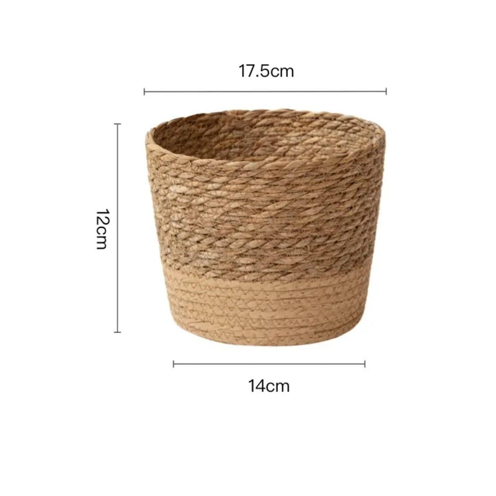 Cache Pot en Osier Pot de Fleurs tissé en Paille, Panier en Osier, Panier de Rangement en rotin, Pot de Fleurs de Jardin, Panier de jardinière tissé à la Main, 4 pièces(M)