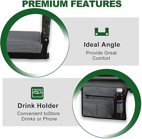 Miniatura 6 de Asientos de estadio con soporte de espalda, asientos de estadio para gradas con soporte de espalda, asientos portátiles con cojines y mochilas,