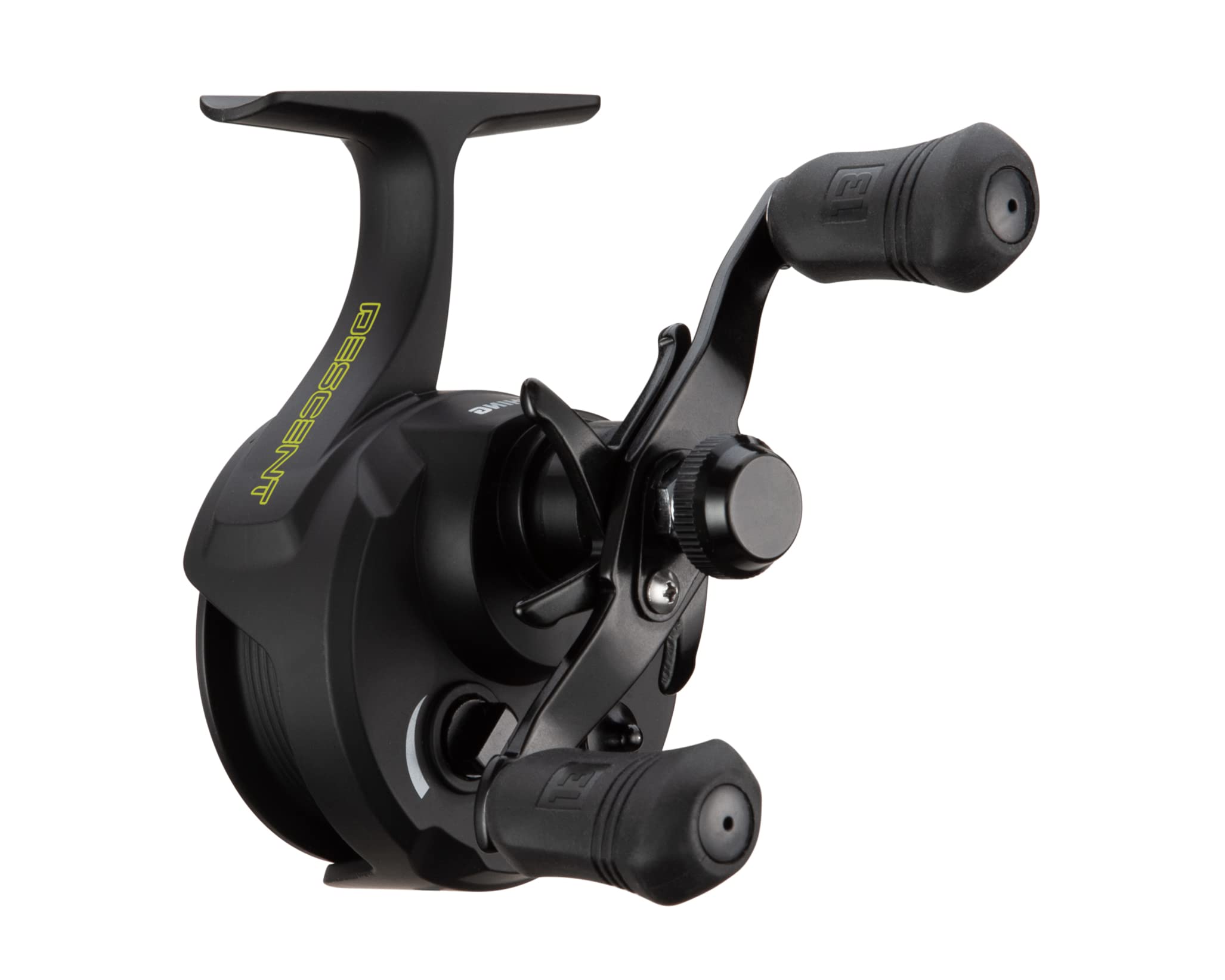 Amazon.com : 13 Fishing - Descent - Inline Ice Fishing Reel - 2.7:1 Gear  Ratio - Right Hand Retrieve (Gen 2) - D2-2.7-RH, Black : Sports & Outdoors