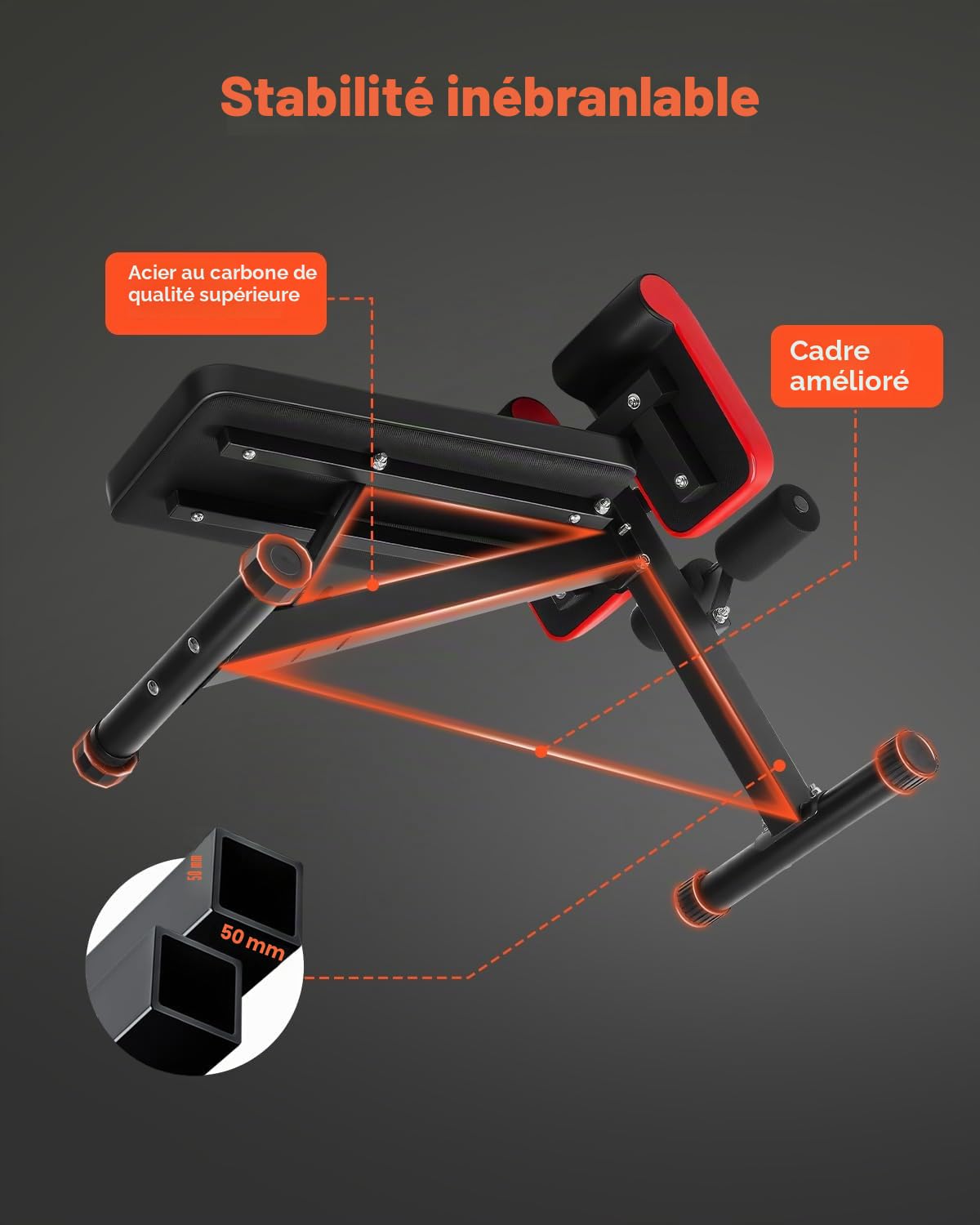 VEVOR Banc de Musculation Multifonction pour Entraînement Complet du Corps, Banc Lombaire Hyperextension Réglable et Pliable, Chaise Romaine Capacité 150 kg, Équipement pour Fitness Dos Bras Abdomen